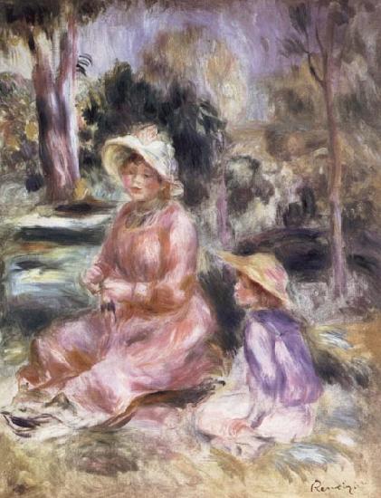 Pierre Renoir Madame Renoir and her Son Pierre oil painting image